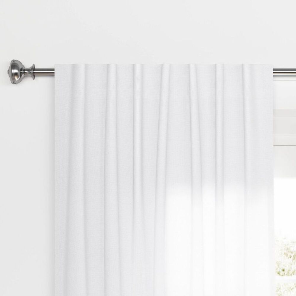50"x95" Blackout Aruba Recycled Polyester Window Curtain Panel - White